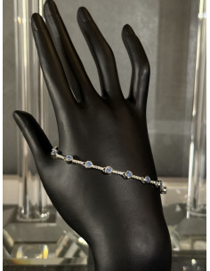 Blue Gemstone Tennis Bracelet