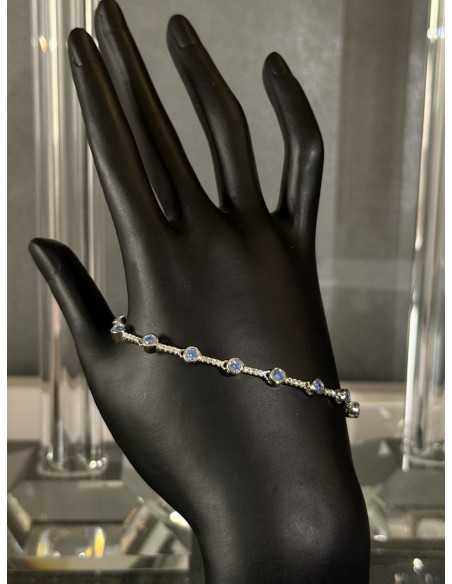 Blue Gemstone Tennis Bracelet