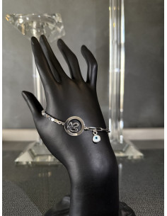 Silver Butterfly and Nazar Charm Bracelet