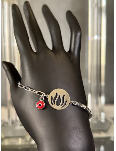 Fire Symbol and Nazar Charm Bracelet