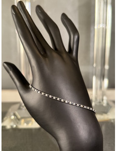 Black and White Diamond Tennis Bracelet