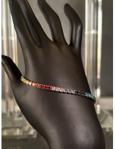 Rainbow Sapphire Line Bracelet 2