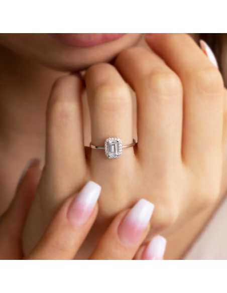Silver Elegant Baguette Ring
