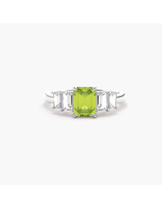 Elegant Silver Ring with Five Stones 2