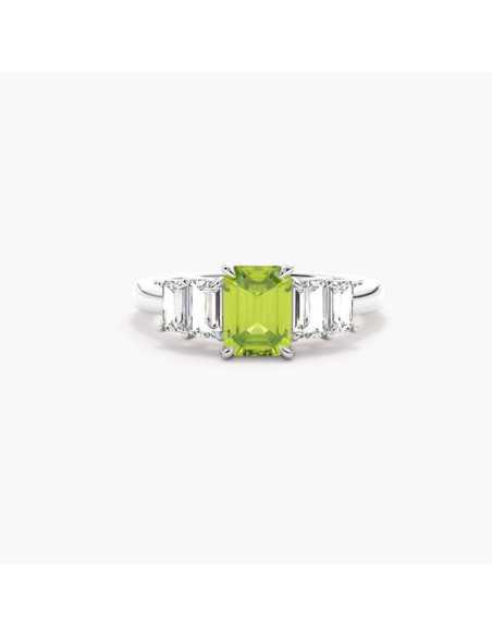 Elegant Silver Ring with Five Stones