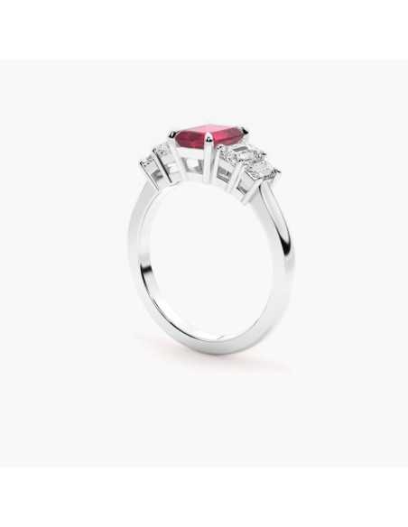 Elegant Silver Ring with Five Stones