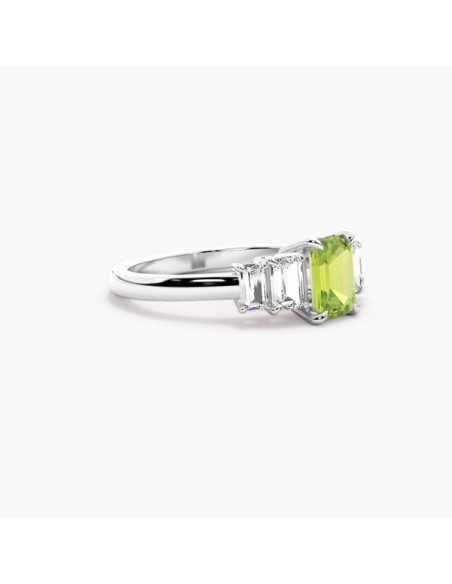 Elegant Silver Ring with Five Stones