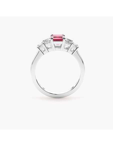 Elegant Silver Ring with Five Stones