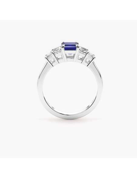 Elegant Silver Ring with Five Stones