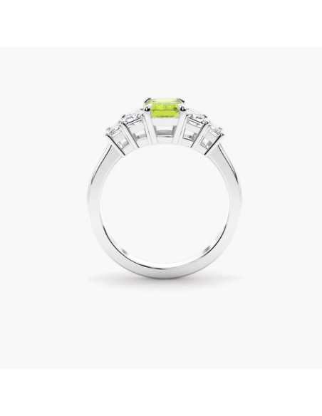 Elegant Silver Ring with Five Stones