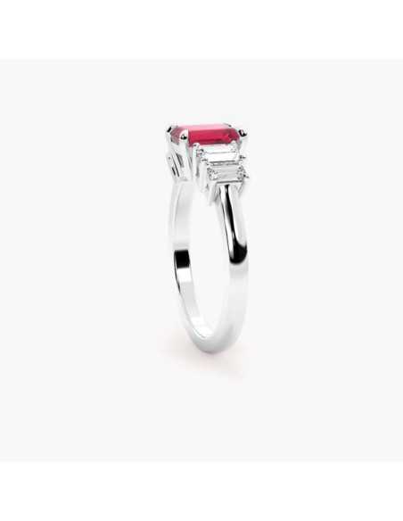Elegant Silver Ring with Five Stones