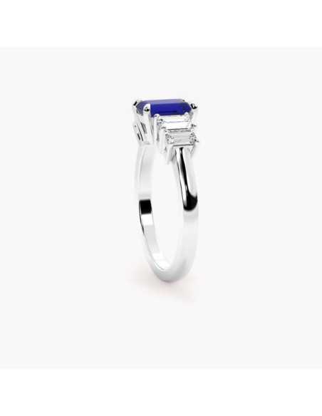 Elegant Silver Ring with Five Stones