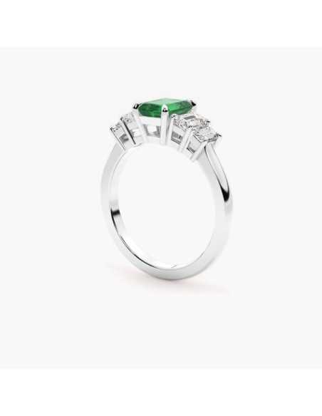 Elegant Silver Ring with Five Stones