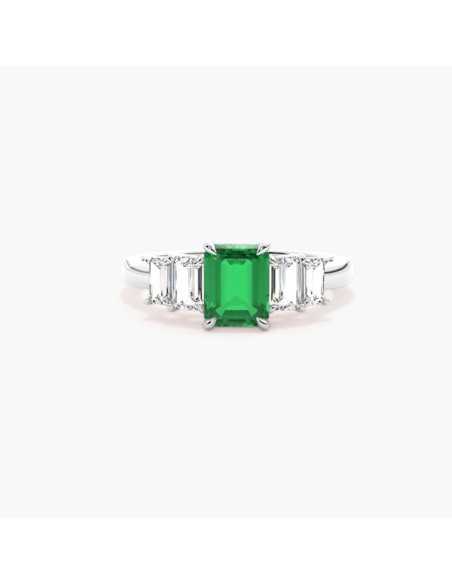 Elegant Silver Ring with Five Stones