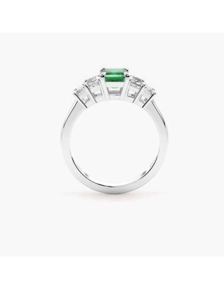 Elegant Silver Ring with Five Stones