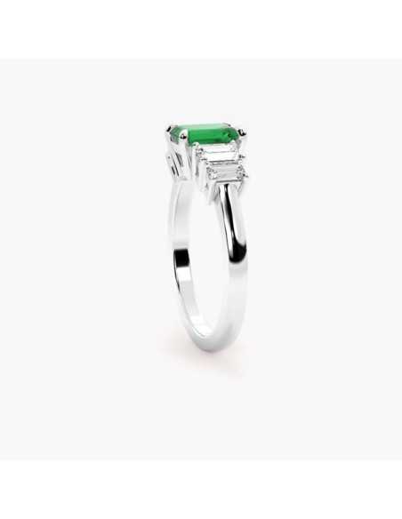 Elegant Silver Ring with Five Stones